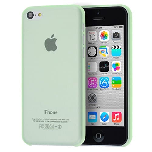 Image of doupi UltraSlim Cover for iPhone 5C, Fine Mat Feather Light Bumper Protector Sleeve Skin Case, Green