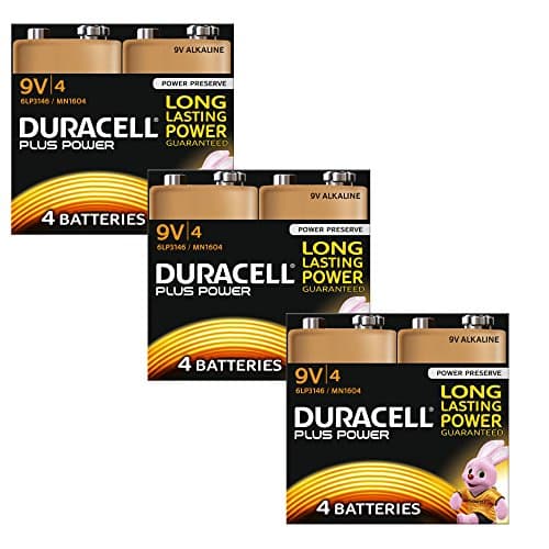 Image of Duracell MN1604 Plus Power 9v Batteries--Pack of 12