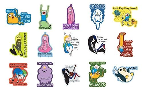 Image of New Adventure Time Stickers - Series 3 - Complete Set of 15 Large Stickers (Includes Jake, Finn, Princess Bubblegum, Ice King, BMO, Marceline and more..)