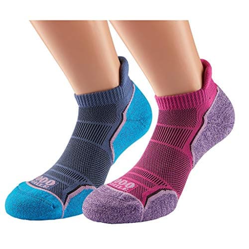 Image of 1000 Mile Running Socks Run Socklet Ladies (Twin Pack) - Pink/Lavander (SMALL)