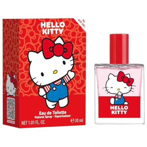 Image of Hello Kitty Children Eau de Toilette Natural Perfume Spray | Vegan, Cruelty-Free, Dermatologically Tested EDT Spray for Kids & Teens | Stain-Free Perfume | Safe Daily Fragrance Gift, 30ml