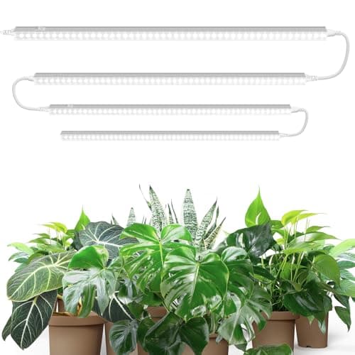 Image of Barrina T5 2FT Grow Lights, 5000K White Full Spectrum LED Grow Light, 40W(4 x 10W), Linkable Plant Growing Lights for Indoor Plants, Plug and Play, High PPFD, 4 Packs