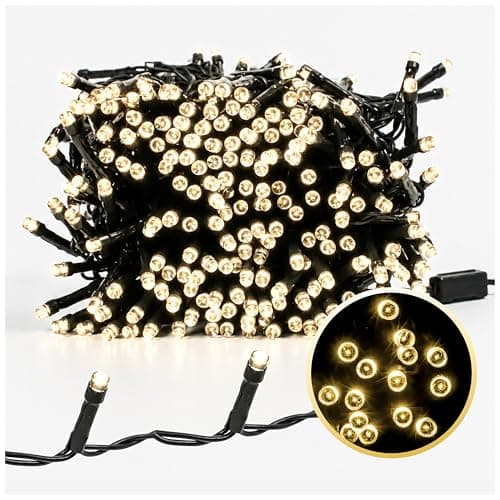 Image of Status Traun String Lights | 400 LED Warm White Light Chain with 6 Hour Timer | 32.3 Meter Cable Length (0.4m to First Light) | Indoor & Outdoor Party Lights Battery Operated | TRAUN400BTWW6