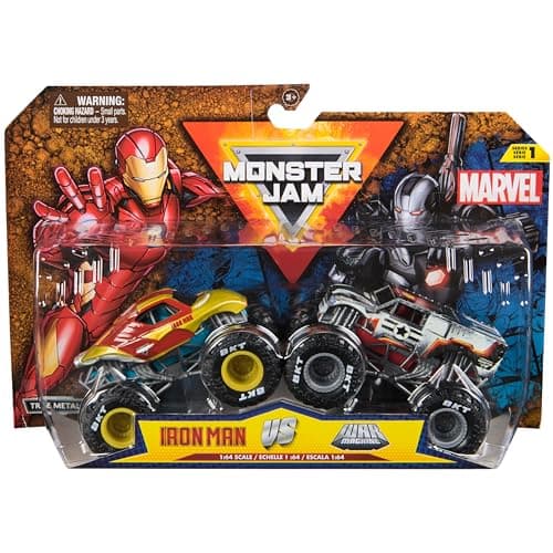 Image of Monster Jam, Marvel Official Die-Cast Monster Trucks, 1:64 Scale, Kids’ Toys for Boys and Girls Aged 3 and up, Assorted Models, Black