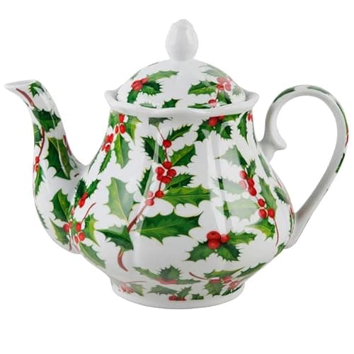 Image of European Style Ceramic Teapot Coffee Pot Water Pot Porcelain Vintage Gift Tea Pot (Holly)