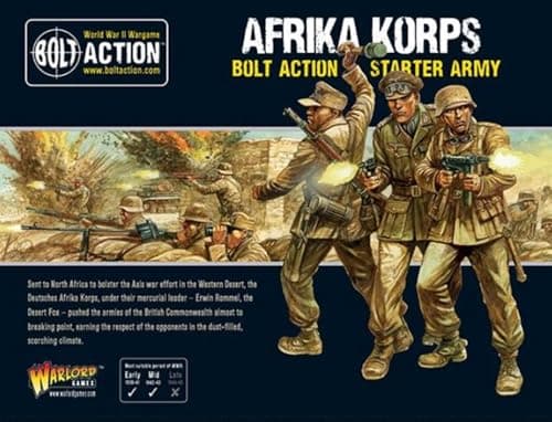 Image of Warlord Games German Afrika Korps Starter Army - 28mm Scale Miniatures for Bolt Action Highly Detailed World War 2 Miniatures