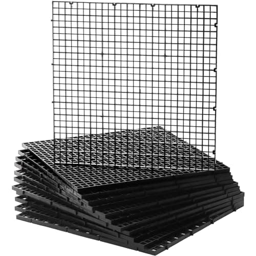 Image of Okllen 12 Pcs Aquarium Fish Tank Divider Plastic Egg Crate, Bottom Tray Grid Isolation, Plastic Egg Crate Grid Divider Tray for Mixed Breeding Light Diffuser