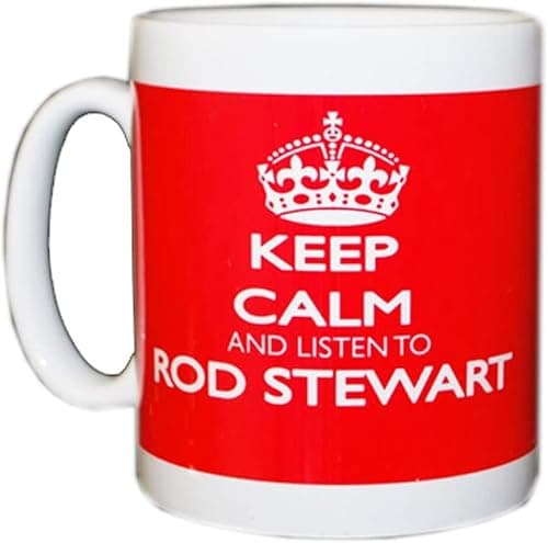 Image of Giftme Keep Calm and Listen Rod Stewart Birthday Christmas Coffee Mug Coffee Tea Mug Unique 11oz White Ceramic Mug.