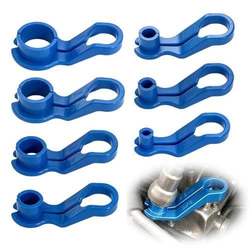 Image of 7 Pcs Fuel Line Disconnect Tool Set, AC Line Removal Tool Kit for Vehicles, Air Conditioning Pipe Quick Disconnect Tools, Transmission Oil Cooler Line Repair Equipment for Car Auto Maintenance