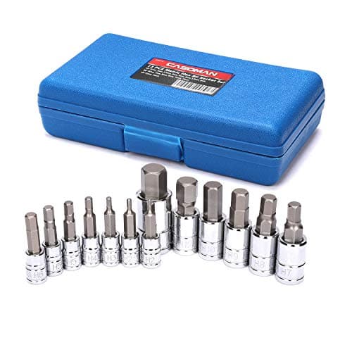 Image of CASOMAN Hex Bit Socket Set, 13PCS Metric 2mm-14mm, Alan Key Set, Cr-V&S2
