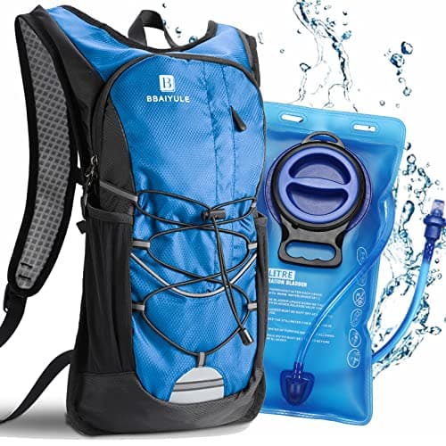 Image of BBAIYULE Hydration Backpack with 2L Hydration Bladder, BPA-Free | Bicycle Backpack with Reflectors | Backpack with Hydration System | Ultra-Light Running Backpack | Running
