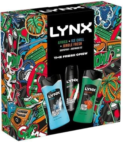 Image of Lynx Body Spray Trio Gift Set - The Fresh Crew Africa/Ice Chill/Jungle Fresh