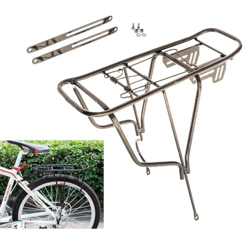 Image of Biking Rear Bike Rack Adjustable Pannier Rack 10 kg Load Fits Wheel Sizes 20" 24" 26" Luggage Carrier Seat Post Storage Cargo Luggage Carrier Bicycle