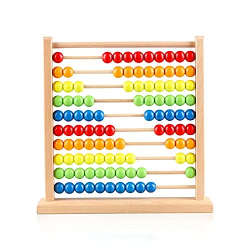 Image of Wondertoys Wooden Abacus Maths Games with 100 Beads for Kids