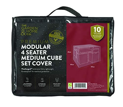 Image of The Garden & Home Co Modular 4 Seater Cube Set Cover Medium
