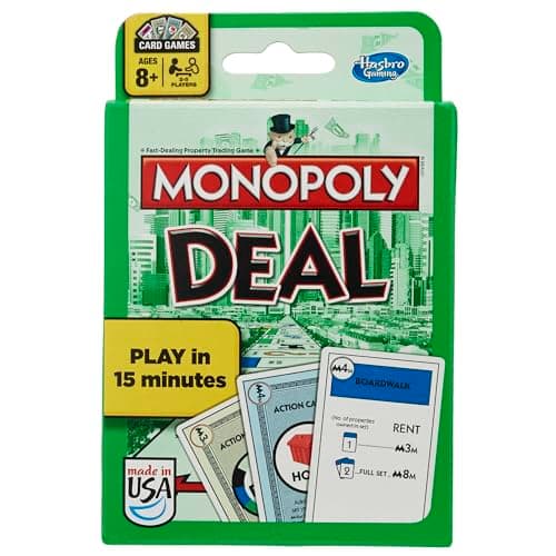 Image of Hasbro B0965 - Monopoly Deal Family Card Game - US Version - Fast Dealing Property Trading, for 8+ Years