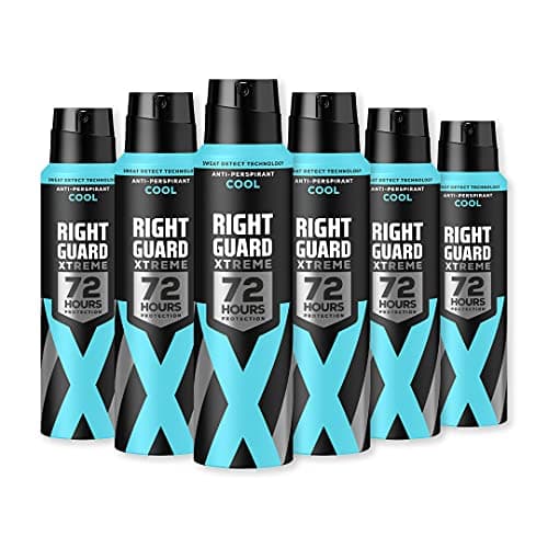 Image of Right Guard Mens Deodorant, Xtreme Cool with Air-Conditioning Effect Anti-Perspirant Spray, Multipack 6 x 150 ml