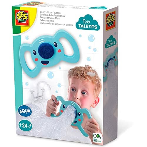 Image of SES Creative Elephant Foam Bubbler in the Bath, Make Bath Time Bubbly, Sensory Play for Children Ages 2 Years and Up