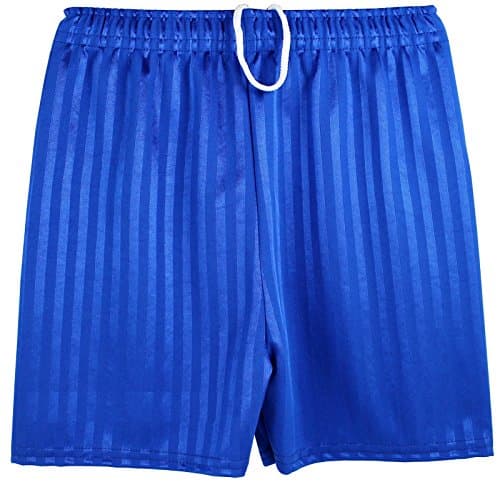 Image of Kentex Online Boys Girls Unisex Shadow Stripe Gym Sports Football Games School PE Shorts (Medium (5-6 Years), Royal Blue)