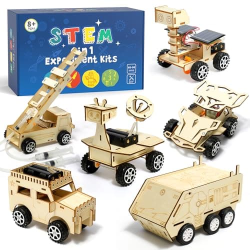 Image of STEM Car Toys Age 8 9 10 11 12 13 14, Science Experiments for Kids, Science Kits for Kids, Wooden Engineering Kits, Electronics Kit for Kid, Activity Toys Gifts for 8 9 10 11 12 13 14 Year Old Boys
