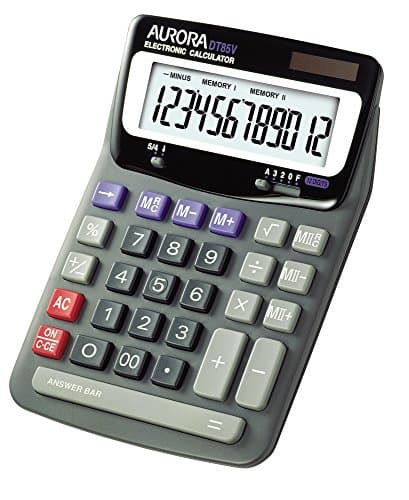 Image of Aurora DT85V Desktop Calculator (Large Heavy Duty Model), Black