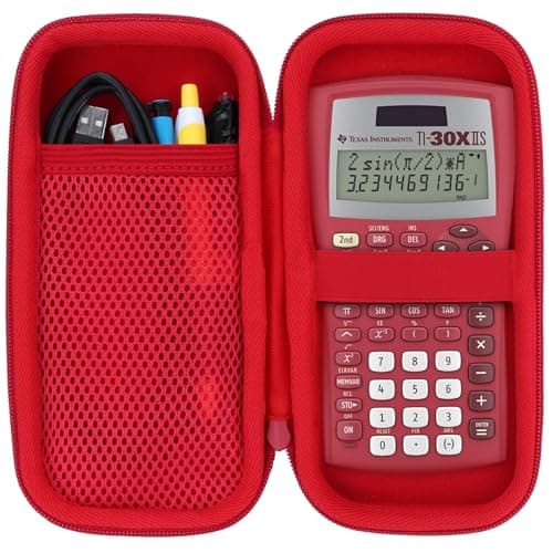 Image of Lebakort Hard Carry Case Compatible with Texas Instruments TI-30XIIS TI-30XS TI-30Xa TI-36X Pro Scientific Calculator (Red Case)