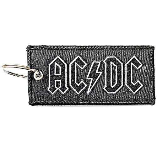 Image of AC/DC Keyring Keychain Classic Band Logo Patch Official Black""