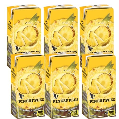 Image of Variety Juice Packs 1L – Pineapple, Orange, Cranberry & Apple Juice from Concentrate, Mixed Fruit Juice Drink, Refreshing Variety Pack - jst (12 x Pack, Pineapples Juice 1l)