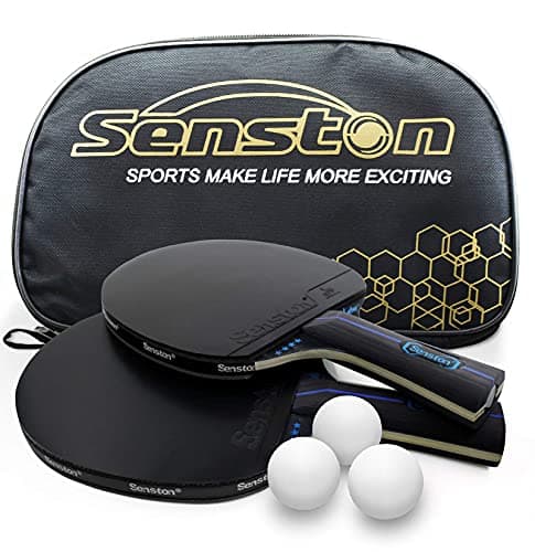 Image of Senston Table Tennis Rackets with Balls Ping Pong Paddle Sets, Table Tennis Bats with Carry Bag, Ping Pong Racket for Indoor, Outdoor Play