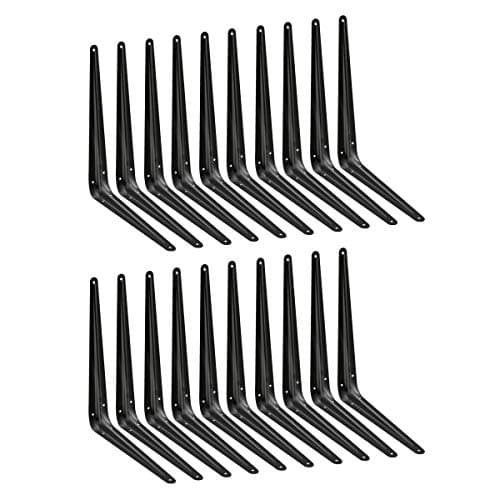 Image of EAI 300x250mm / 12x10" Original London Pattern Shelf Bracket Black Pack of 20