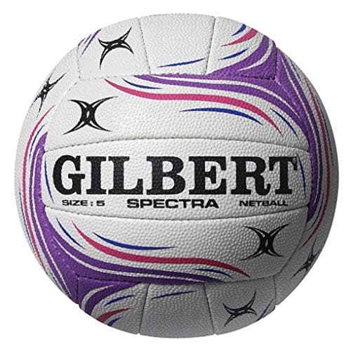 Image of Gilbert SPECTRA MATCH NETBALL - White/Purple (Size 4)