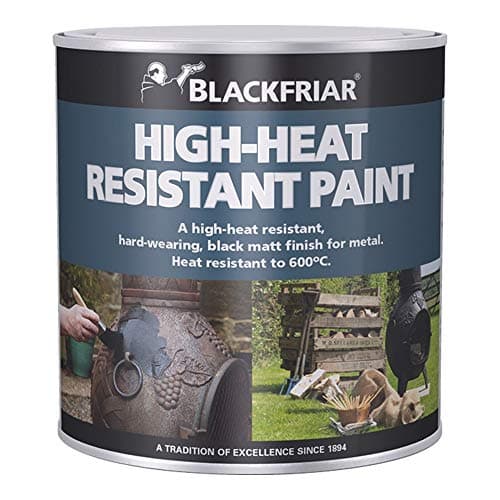Image of Blackfriar BKFHRB500 Heat Resistant Paint 500 ml, Black