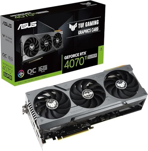 Image of ASUS TUF Gaming GeForce RTX 4070 Ti SUPER OC Grafikkarte - 16GB GDDR6X, 2x HDMI, 3x DP