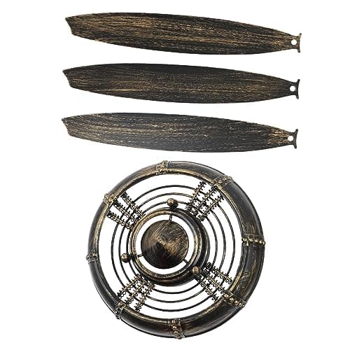 Image of Cabilock Vintage Propeller Wall Hanging Decor, Retro Industrial Metal Airplane Head Ornament, Coffee Shop and Living Room Creative Wall Propeller Pendant, Copper Finish