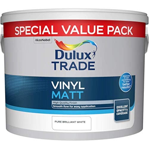 Image of Dulux Trade 7.5L Vinyl Matt Special Value Pack - Pure Brilliant White Finish