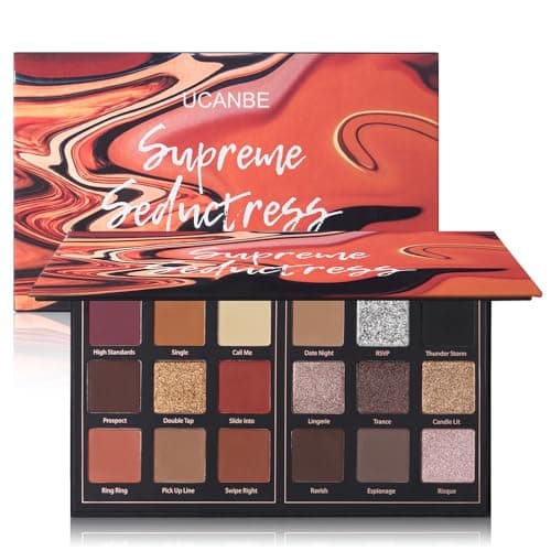 Image of Pro 18 Colors Eyeshadow Palette Matte Shimmer Eye Shadow Palette Highly Pigmented Blendable Shadow Long Lasting Waterproof Makeup Cosmetics (01# Seductress)