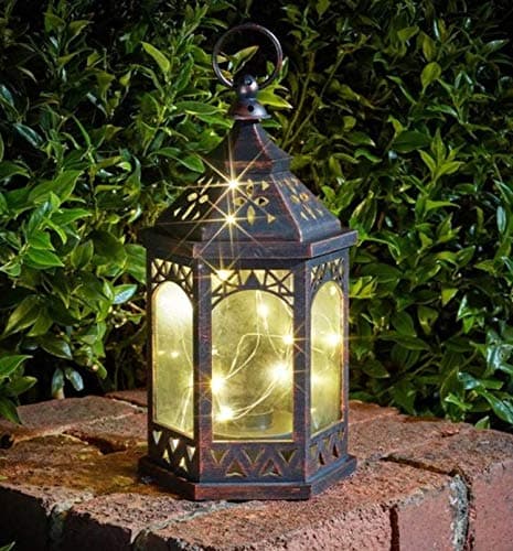 Image of Garden Mile Firefly Garden Lights Fairy Lanterns Jar Lights LED Outdoor Fairy Lights, Hanging Lantern for Garden, Wedding, Party, Bar, Café Battery Operated Fairy Light Maroc Lantern Indoor Outdoor