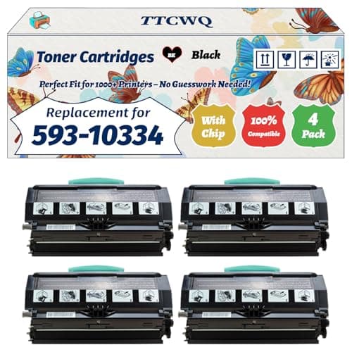 Image of TTCWQ Compatible for Dell 593-10334 Toner Cartridges Work for Dell 2330 2330N 2330D 2350D 2330DN 2350DN Printers, with Chip, High Yield 3500 Pages, High-Definition Printing (4 Pack Black)