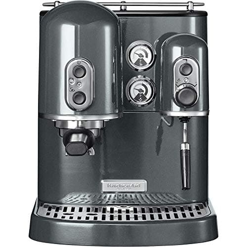 Image of KitchenAid Artisan 5KES2102BMS Espresso Maker, Stainless Steel, Medallion Silver