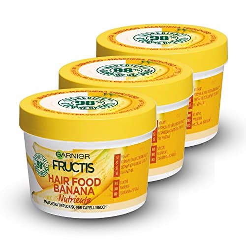 Image of Garnier Fructis Hair Food 3-in-1 Mask with Vegan Formula 390 ml Banana