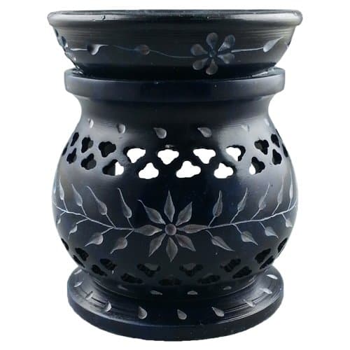 Image of Blue Elven Soapstone Essential Oil Burner/Aromatherapy Oil Burner - Medium