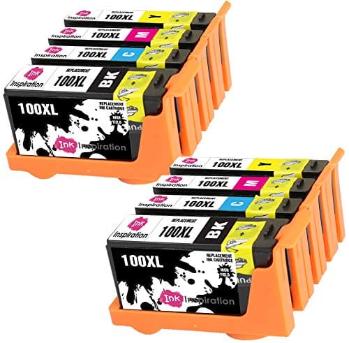 Image of Ink Inspiration® Replacement for Lexmark 100 100XL Ink Cartridges 8-Pack, Use with Lexmark S305 S402 S405 S505 S602 S605 S815 S816 Pro 202 205 208 209 705 805 901 905, Black/Cyan/Magenta/Yellow