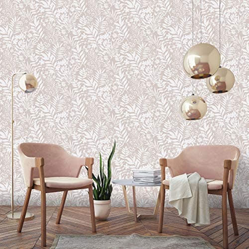 Image of Boutique Rose Gold Palm Springs Floral Trail Wallpaper