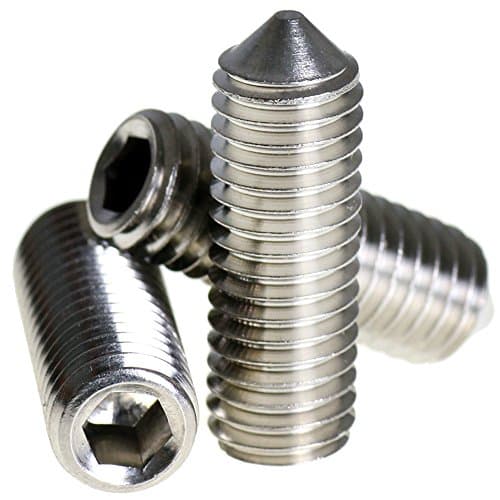 Image of (5mm) M5 x 5 A2 Stainless Steel Cone Point Grub Screws Hex Socket Set Screw DIN 914-5