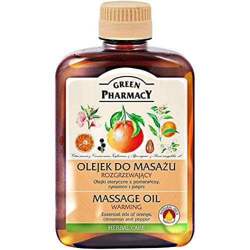 Image of Green Pharmacy Body Massage Essential Warming Oil Orange Cinnamon and Pepper Natural Oils 200 ml
