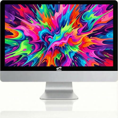 Image of STGsivir All-in-one PC Desktop Computer, 24" FHD Display, Core i7 up to 4.0 GHz, 16GB RAM, 512GB SSD, WiFi, Bluetooth 5.0, Windows11P64, Silver, for Office & Entertainment