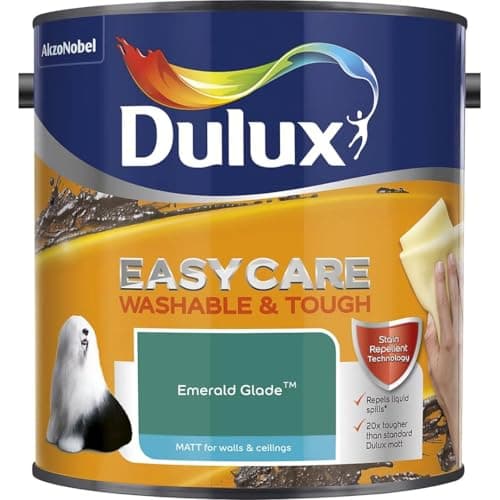 Image of Emerald Glade Dulux Easycare Matt Emulsion Paint 2.5L – Washable & Stain Resistant, Durable Matt Finish, Quick Dry, Low Odour Interior Wall & Ceiling Paint