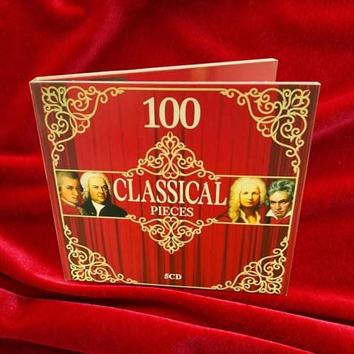 Image of 5 CD 100 Classical Music Pieces, Baroque, Classical, Romantic, Piano and Strings Music, Mozart, Chopin, Bach