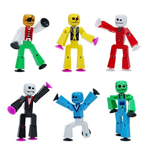 Image of Zing Stikbot Avatar Series 1, Set of 6 UV Print Stikbot Collectable Action Figures, Create Stop Motion Animation, Great for Kids Ages 4 and Up