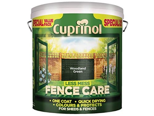 Image of Cuprinol LMFCWG6L Less Mess Fence Care Woodland Green 6 Litre, 6l